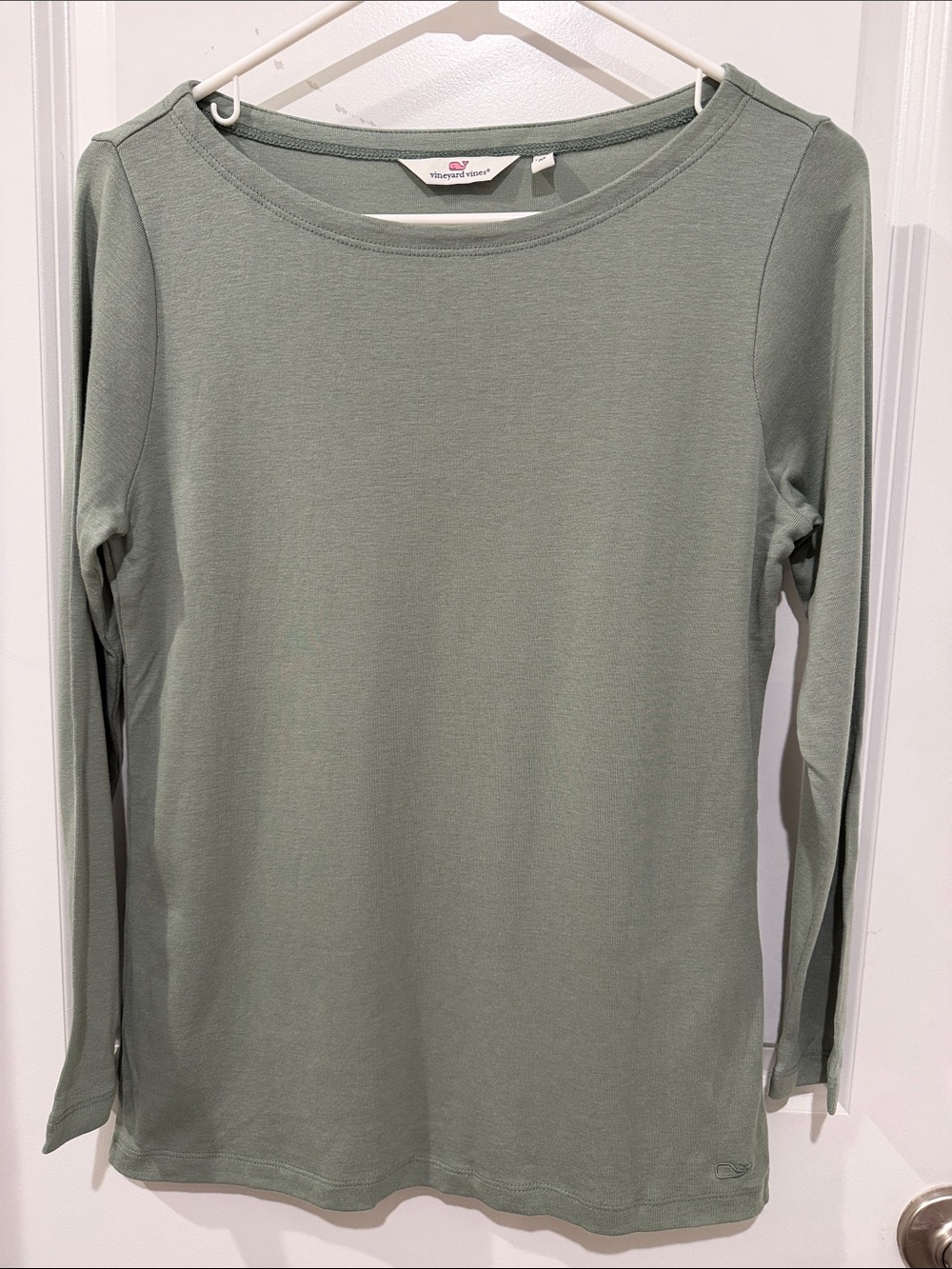 Vineyard Vines Long Sleeve Scoop Neck Top - Sage Green
